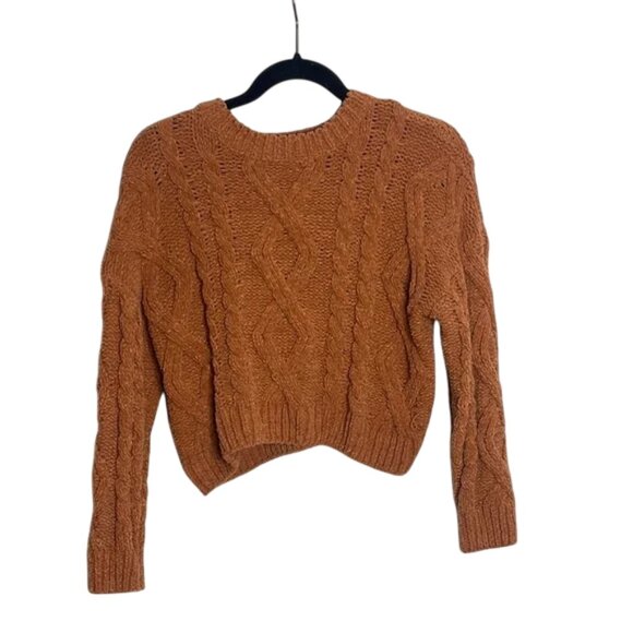 Altar'd State Sweaters - Altar'd State Warm Cable Knit Sweater in Rust